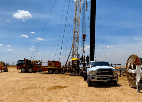 Hotshot Trucking at Drilling Site
